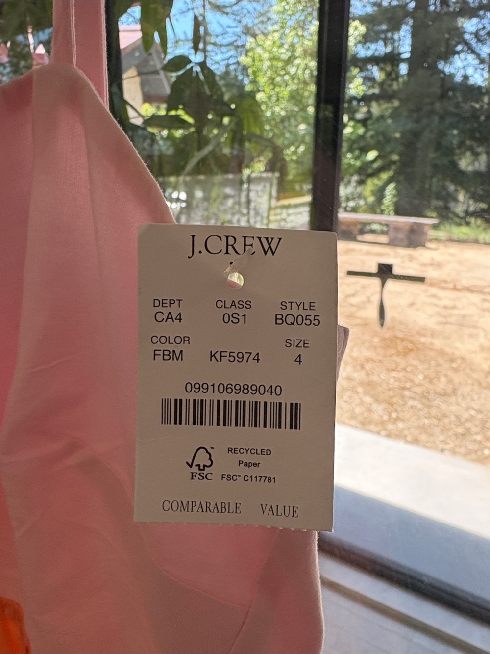 J. Crew Pink Orange Blue Colorblock Maxi Dress - Picture 2 of 3